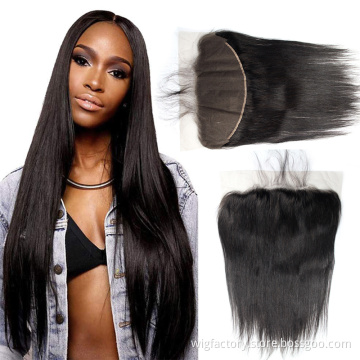 Brazilian human hair bundles with ear to ear 13x6 frontals with transparent lace,pre plucked swiss lace frontal virgin hair